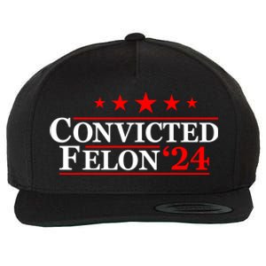 Felon24 Convicted Felon Funny Pro Trump 2024 Wool Snapback Cap