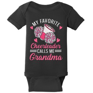 funny Cheer Grandma Quote for your Cheerleading Grandma Baby Bodysuit