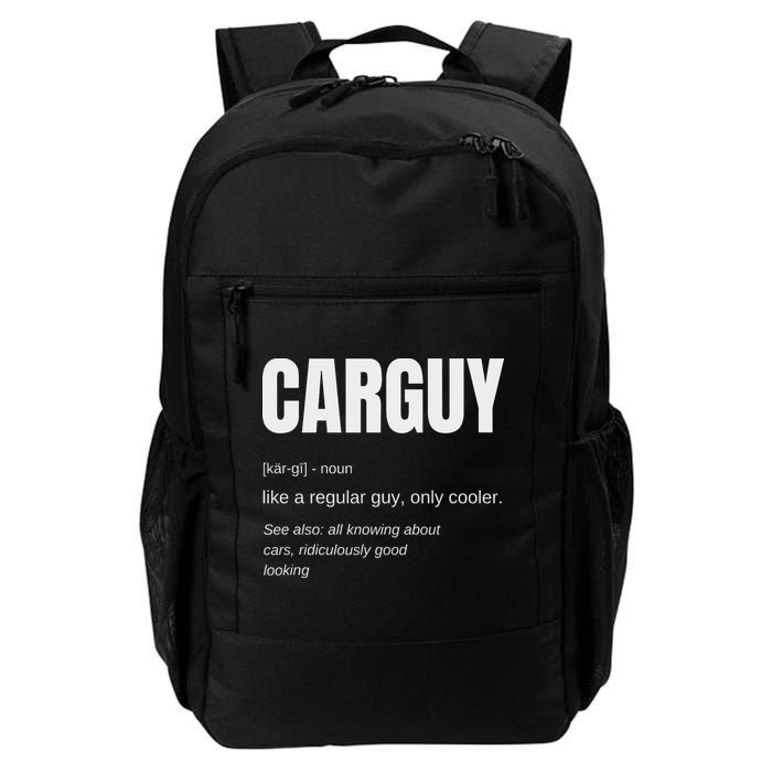 Funny Car Guy Gift Carguy Definition Backpack