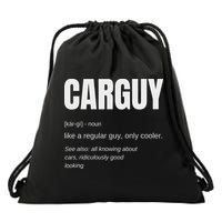 Funny Car Guy Gift Carguy Definition Drawstring Bag