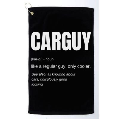 Funny Car Guy Gift Carguy Definition Golf Towel