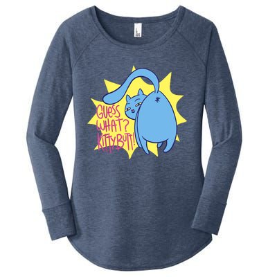 Funny Cat Guess What Kitty Butt! Women's Perfect Tri Tunic Long Sleeve Shirt