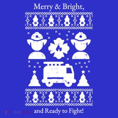 Firefighter Christmas Gift Heros Light Up The Holidays Gift T-Shirt