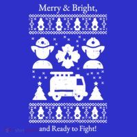 Firefighter Christmas Gift Heros Light Up The Holidays Gift T-Shirt