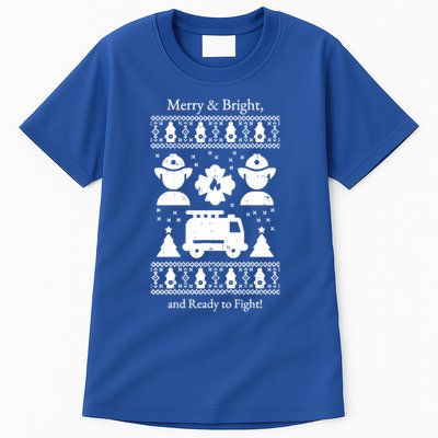 Firefighter Christmas Gift Heros Light Up The Holidays Gift Tall T-Shirt