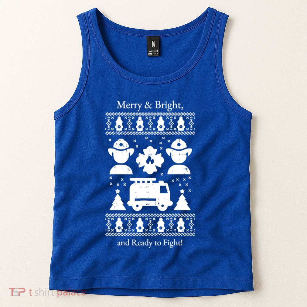 Firefighter Christmas Gift Heros Light Up The Holidays Gift Tank Top