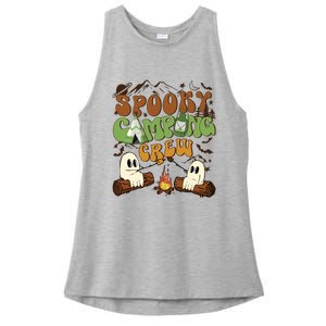 Fall Camping Ghost Camping Cute Ghost Halloween Ladies PosiCharge Tri-Blend Wicking Tank