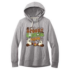 Fall Camping Ghost Camping Cute Ghost Halloween Women's Fleece Hoodie