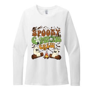 Fall Camping Ghost Camping Cute Ghost Halloween Womens CVC Long Sleeve Shirt