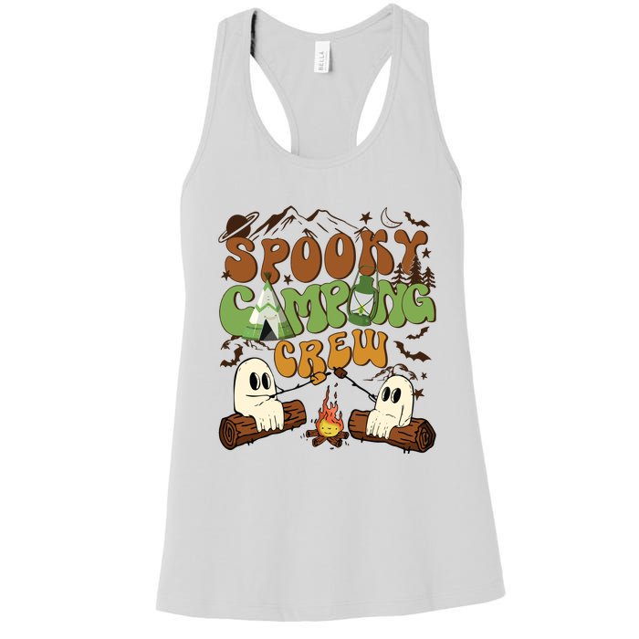 Fall Camping Ghost Camping Cute Ghost Halloween Women's Racerback Tank