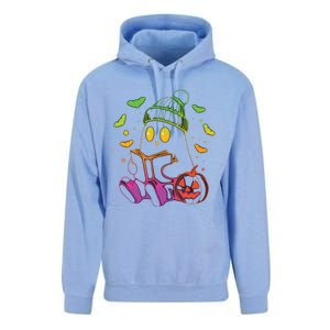 Funny Cute Ghost Book Reading Halloween Glow Teacher Unisex Surf Hoodie