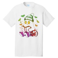 Funny Cute Ghost Book Reading Halloween Glow Teacher Tall T-Shirt