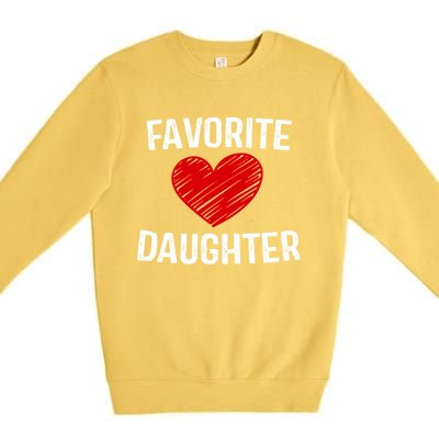 Funny Christmas Gifgift Hq Favorite Daughter Cool Gift Blue Small Premium Crewneck Sweatshirt