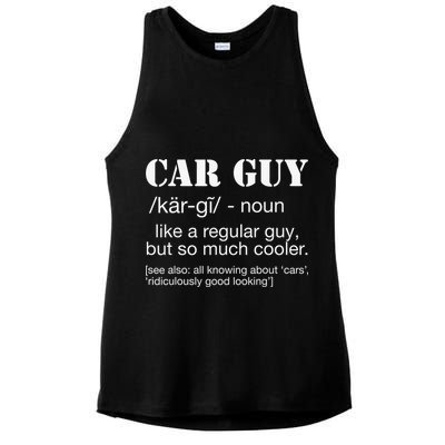 Funny Car Guy Cars Lover Racing Mechanics Car Guy Definition Ladies PosiCharge Tri-Blend Wicking Tank