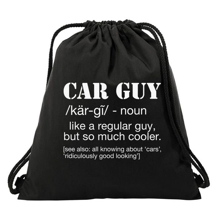 Funny Car Guy Cars Lover Racing Mechanics Car Guy Definition Drawstring Bag