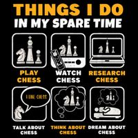 Funny Chess Gift For Players Things I Do In My Spare Time Drawstring Bag
