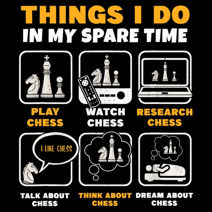 Funny Chess Gift For Players Things I Do In My Spare Time Drawstring Bag