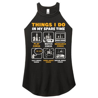 Funny Chess Gift For Players Things I Do In My Spare Time Women's Perfect Tri Rocker Tank