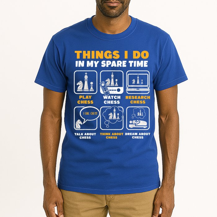 Funny Chess Gift For Players Things I Do In My Spare Time Tall T-Shirt