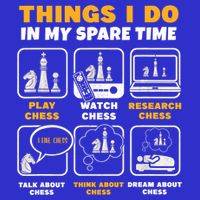 Funny Chess Gift For Players Things I Do In My Spare Time Button