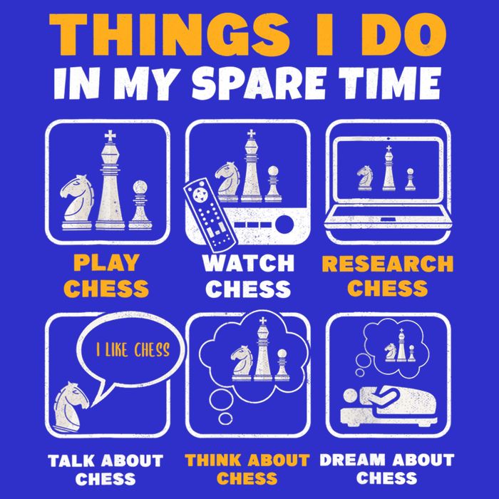 Funny Chess Gift For Players Things I Do In My Spare Time Button