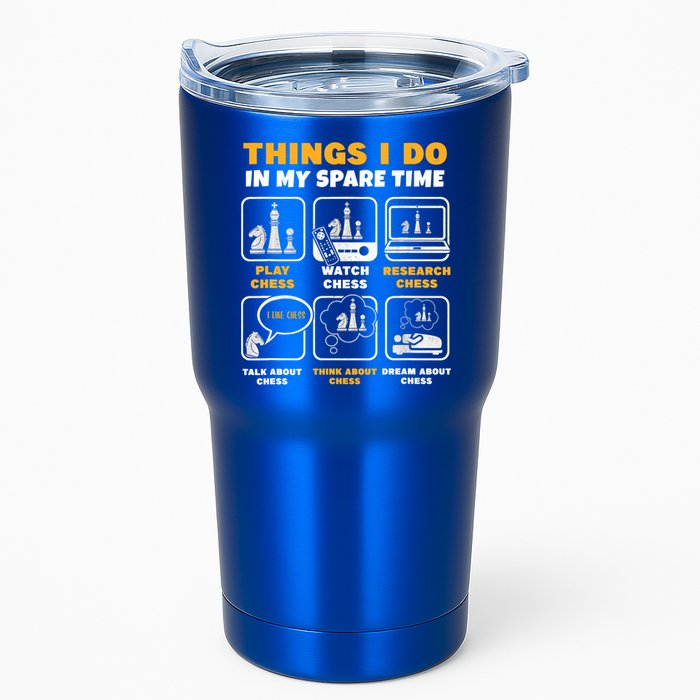 Funny Chess Gift For Players Things I Do In My Spare Time Tumbler