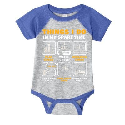 Funny Chess Gift For Players Things I Do In My Spare Time Infant Baby Jersey Bodysuit