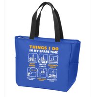 Funny Chess Gift For Players Things I Do In My Spare Time Zip Tote Bag