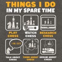 Funny Chess Gift For Players Things I Do In My Spare Time Cotton Canvas Backpack