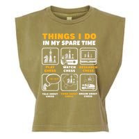 Funny Chess Gift For Players Things I Do In My Spare Time Garment-Dyed Women's Muscle Tee