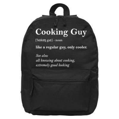 Funny Cooking Guy Definition Gift For Cook Lovers 16 in Basic Backpack