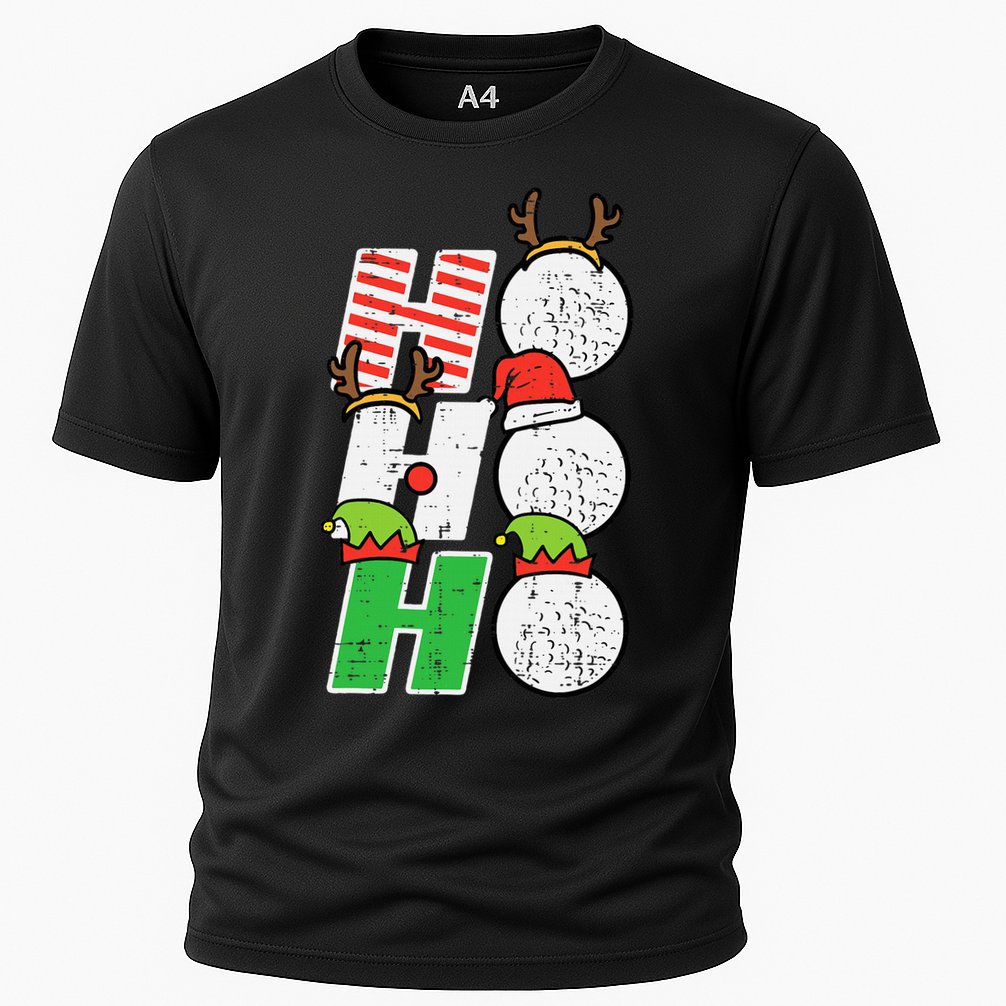 Funny Christmas Golfing Sports Golfer Gift Cooling Performance Crew T-Shirt