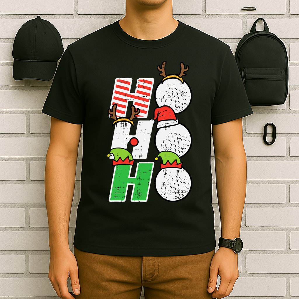 Funny Christmas Golfing Sports Golfer Gift T-Shirt