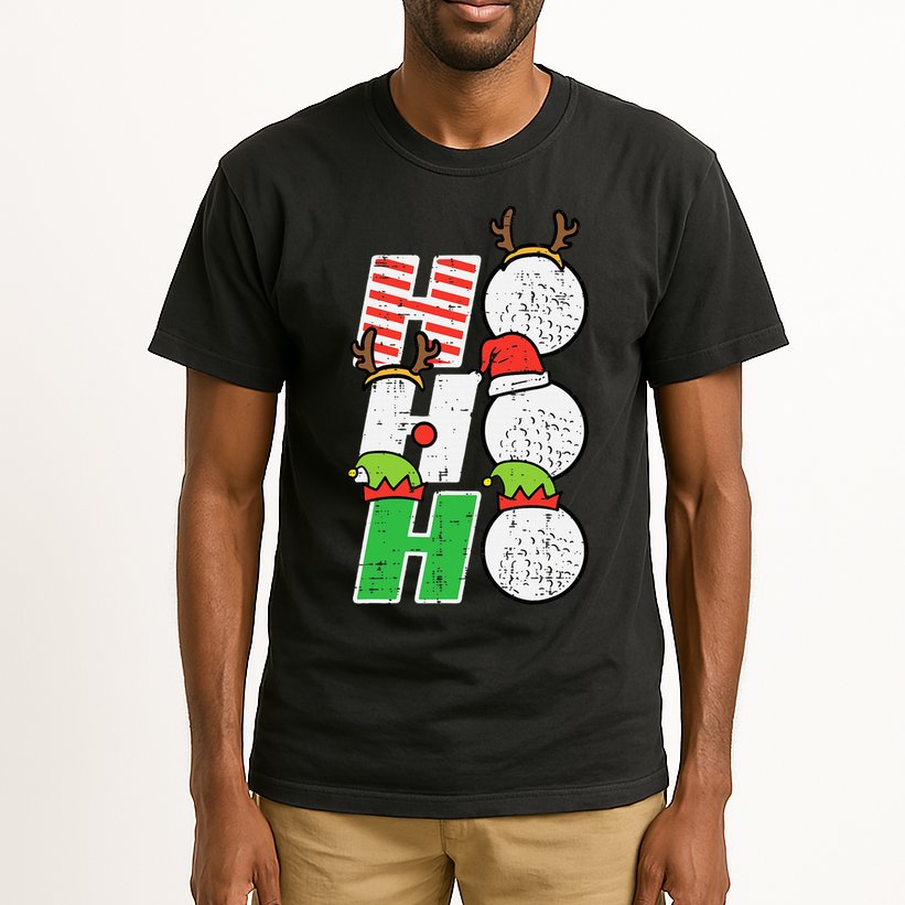 Funny Christmas Golfing Sports Golfer Gift Tall T-Shirt
