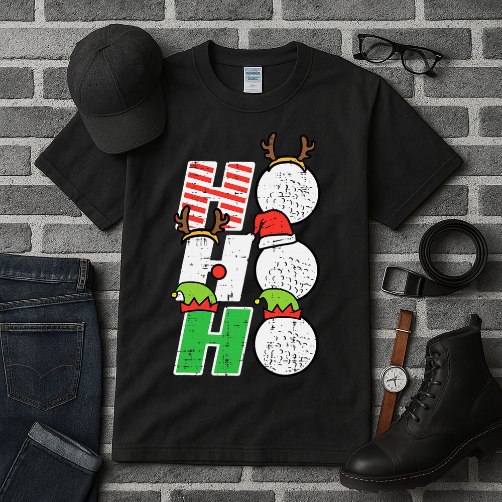 Funny Christmas Golfing Sports Golfer Gift Tall T-Shirt