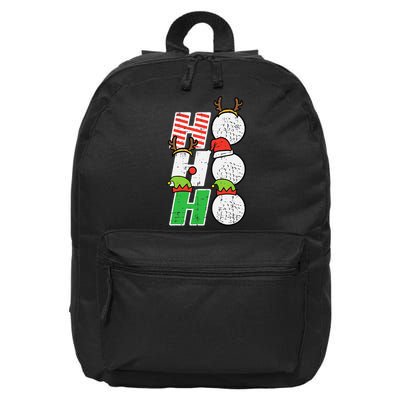 Funny Christmas Golfing Sports Golfer Gift 16 in Basic Backpack