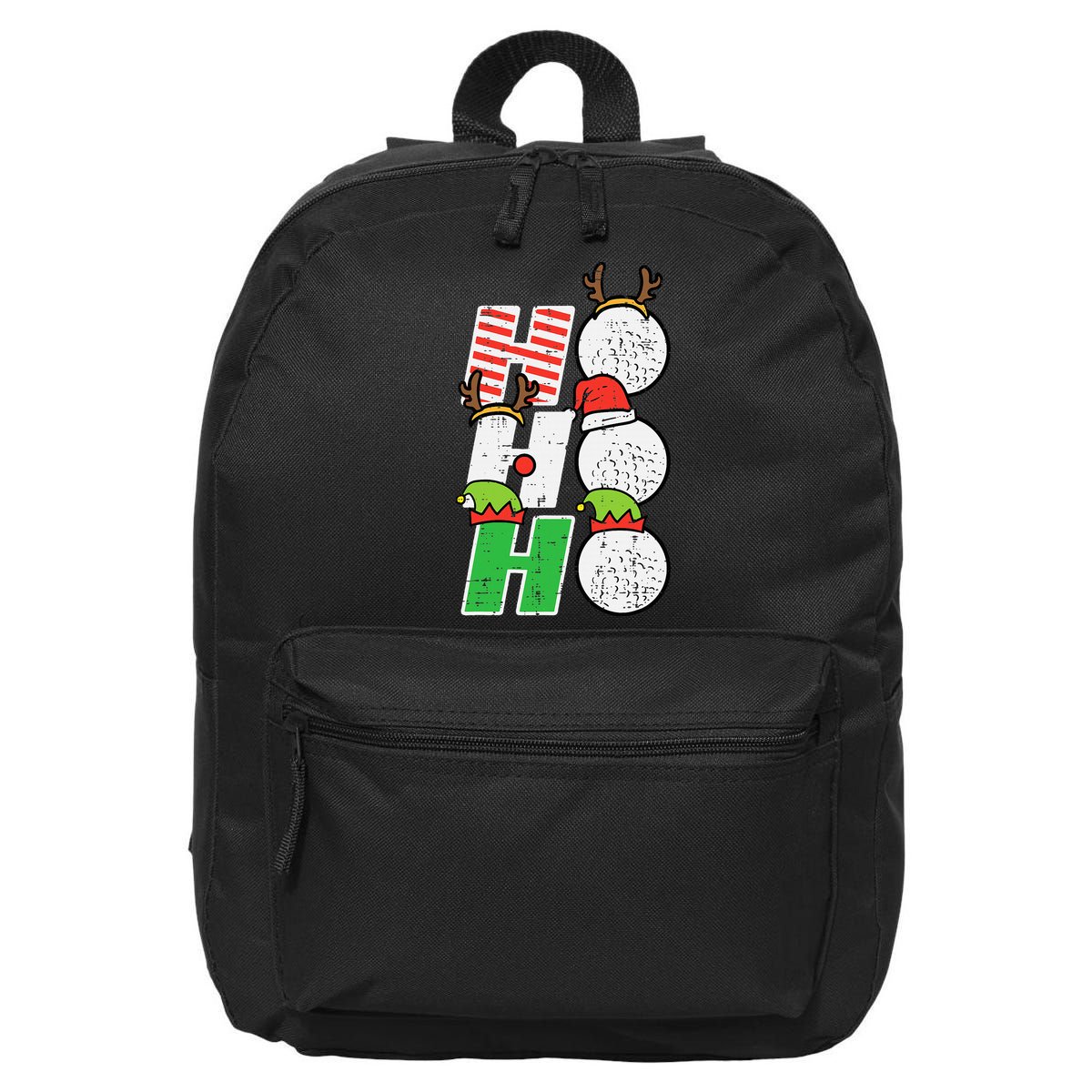 Funny Christmas Golfing Sports Golfer Gift 16 in Basic Backpack