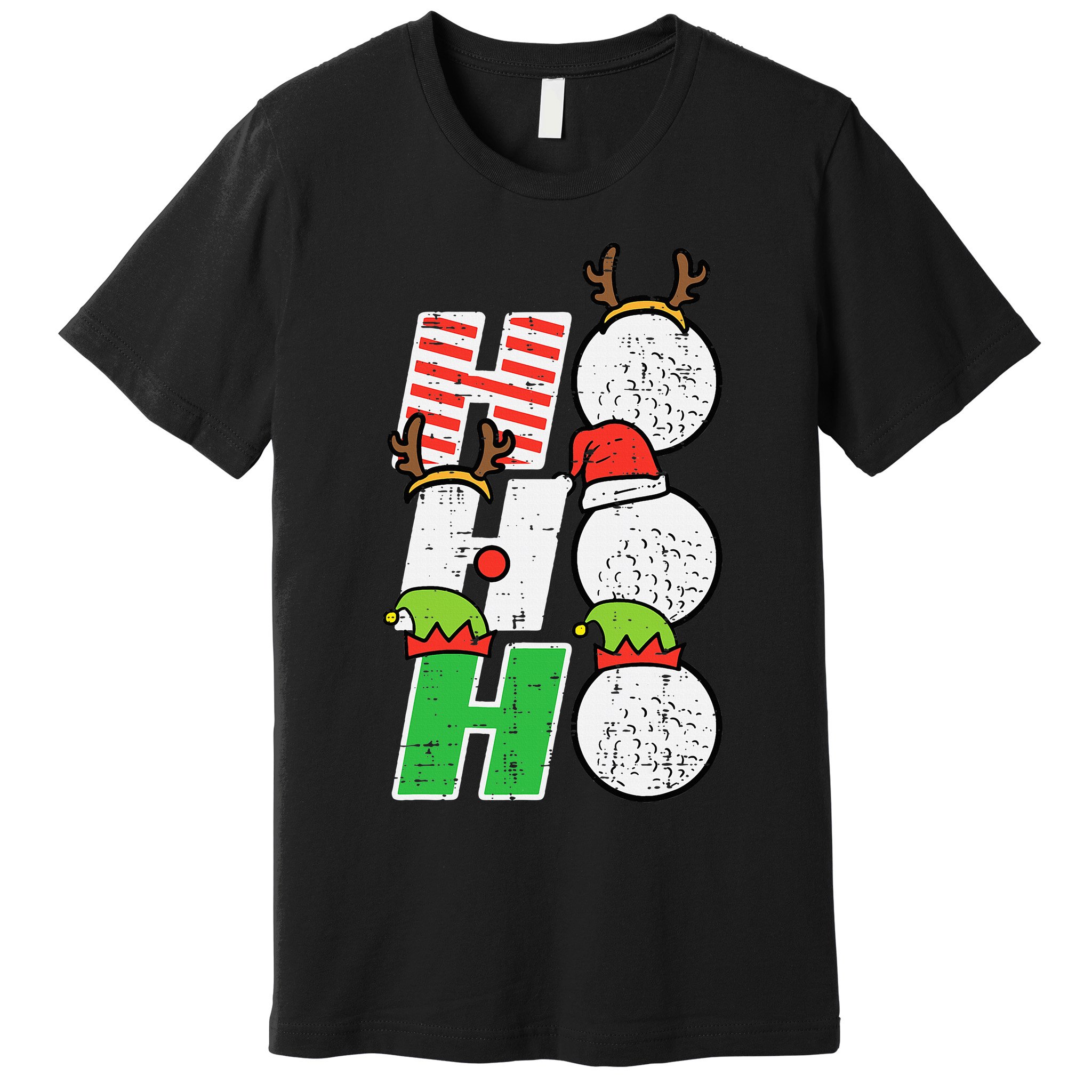 Funny Christmas Golfing Sports Golfer Gift Premium T-Shirt