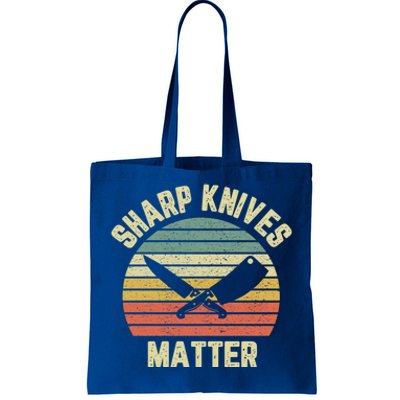 Funny Chef Gift Sharp Knives Matter Cooking Culinary Cook Great Gift Tote Bag