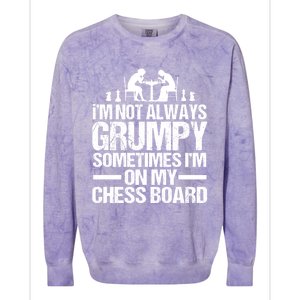 Funny Chess Grandpa Funny Retired Papa Gift Colorblast Crewneck Sweatshirt