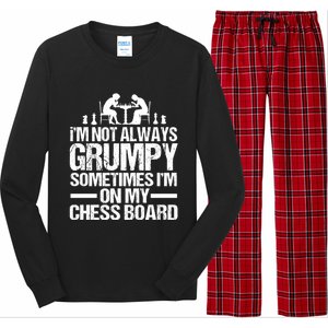 Funny Chess Grandpa Funny Retired Papa Gift Long Sleeve Pajama Set