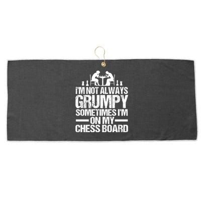 Funny Chess Grandpa Funny Retired Papa Gift Large Microfiber Waffle Golf Towel