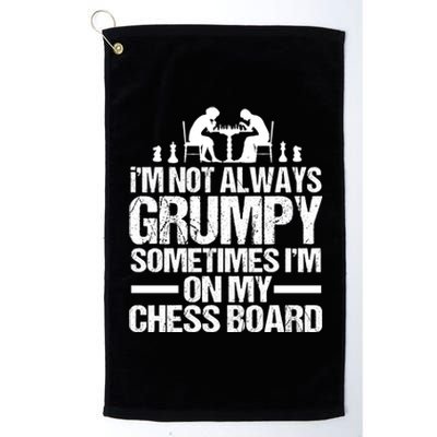 Funny Chess Grandpa Funny Retired Papa Gift Platinum Collection Golf Towel