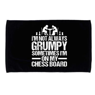 Funny Chess Grandpa Funny Retired Papa Gift Microfiber Hand Towel