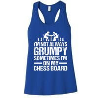 Funny Chess Grandpa Funny Retired Papa Gift Women's Racerback Tank