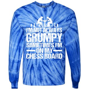 Funny Chess Grandpa Funny Retired Papa Gift Tie-Dye Long Sleeve Shirt