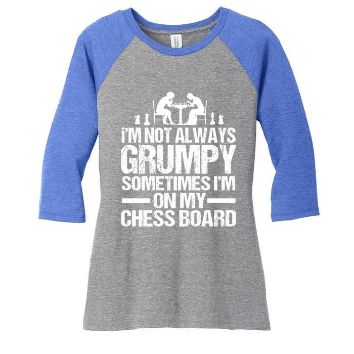 Funny Chess Grandpa Funny Retired Papa Gift Women's Tri-Blend 3/4-Sleeve Raglan Shirt