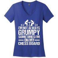 Funny Chess Grandpa Funny Retired Papa Gift Women's V-Neck T-Shirt