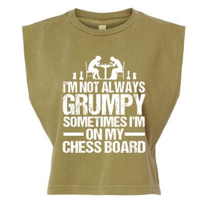 Funny Chess Grandpa Funny Retired Papa Gift Garment-Dyed Women's Muscle Tee