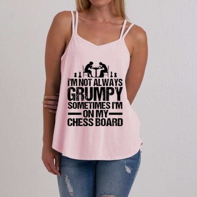 Funny Chess Grandpa Funny Retired Papa Gift Women's Strappy Tank